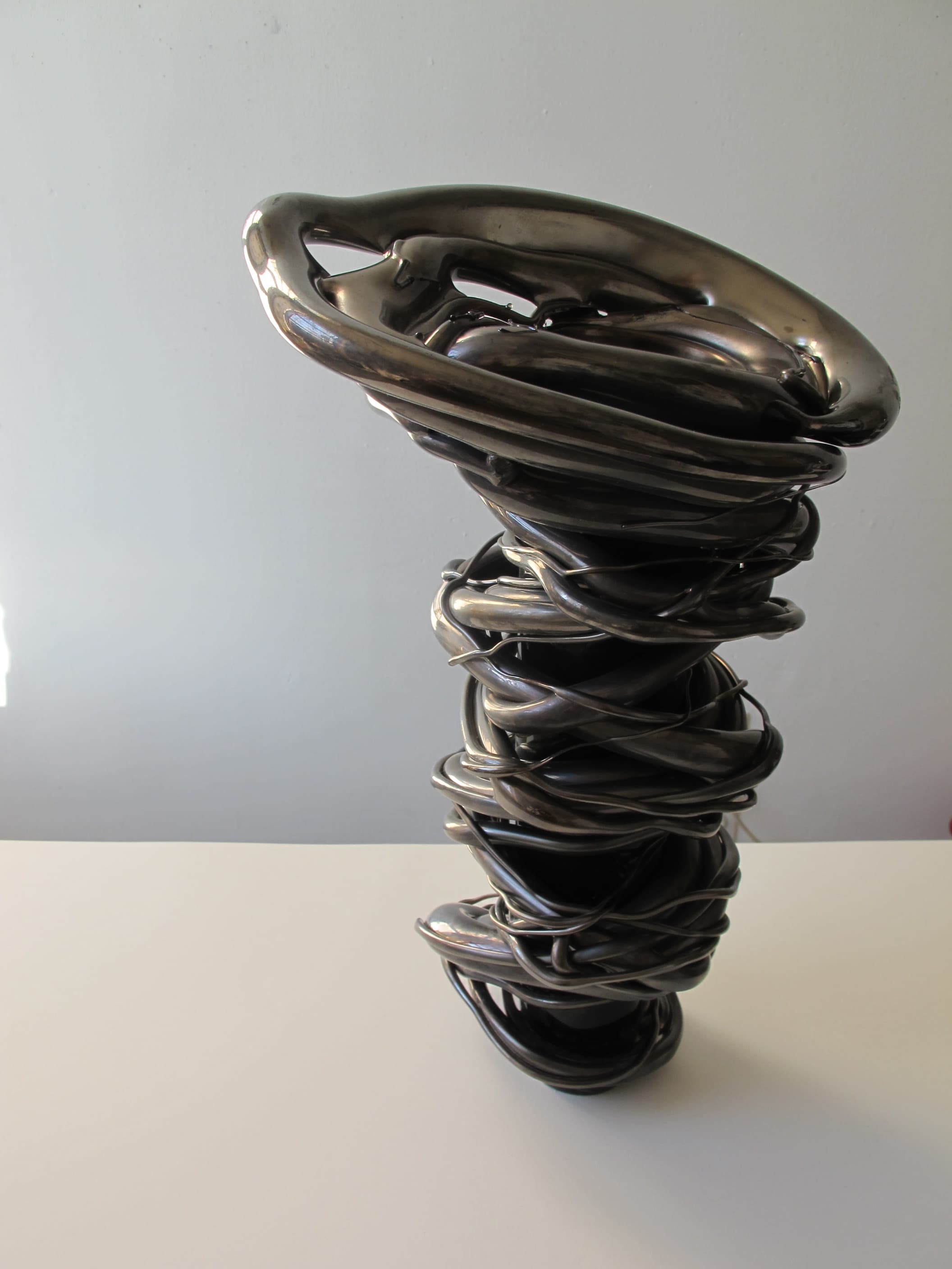 Glas, zwart, open